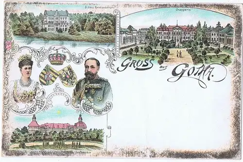 Litho Gruß aus Gotha,ungel.um 1910