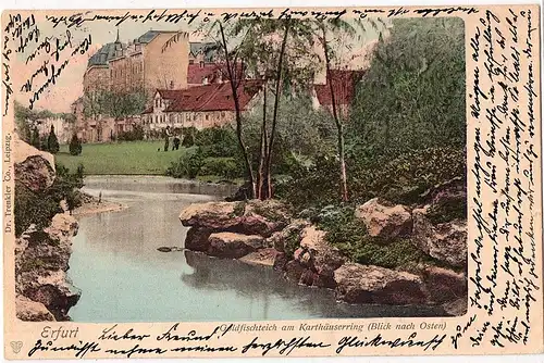 Litho AK Erfurt gel.1903