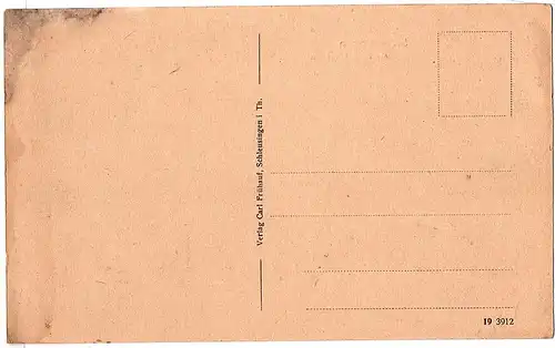 Litho AK Schleusingen gel.1923 im Brief