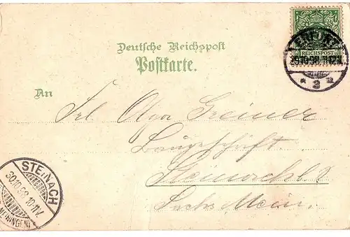 Litho Gruß aus Erfurt gel.1898