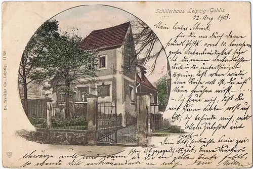 Litho AK Leipzig gel.1903