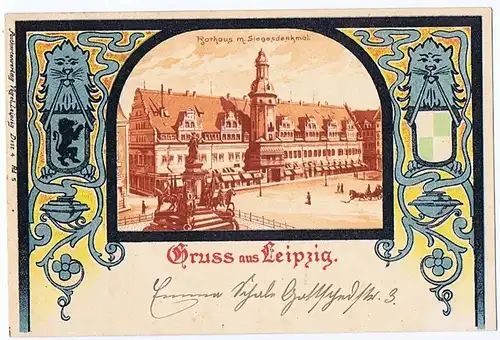 Litho Leipzig,gel.um 1902