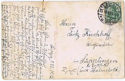 AK Leipzig gel. 1913