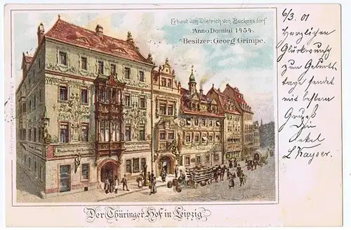 Litho Leipzig gel.. 1901 Top