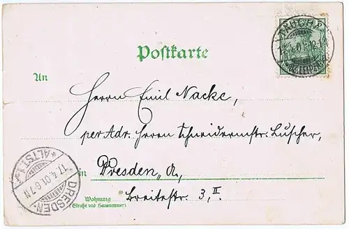 Ak Leipzig gel..1901