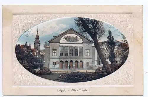 Präge-Litho Gruß aus Leipzig gel. 1915