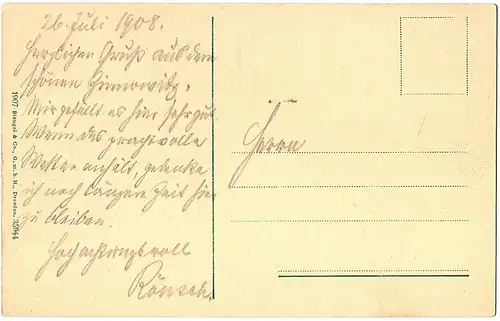 AK Zinnowitz gel. 1908 im Brief