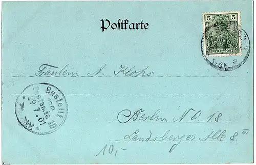 Litho Gruß aus Heringsdorf gel. 1901
