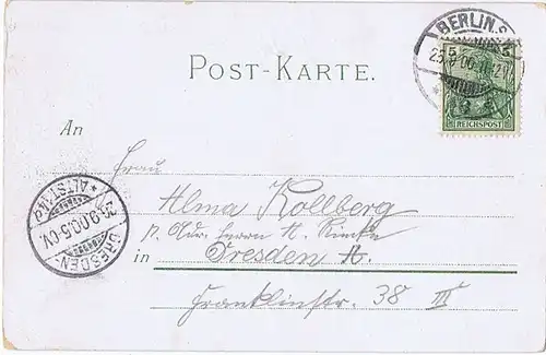 Litho,Gruß aus Berlin,gel.1900 