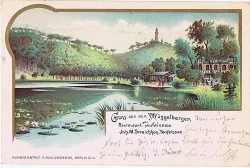 Litho,Gruß aus Berlin,gel.1904