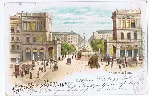 Litho,Gruß aus Berlin,gel.1902 