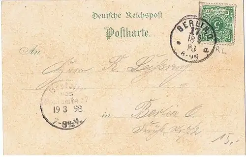 Litho,Gruß aus Berlin,gel.1898