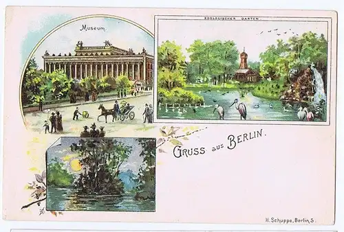 Litho,Gruß aus Berlin,ungel.um 1900