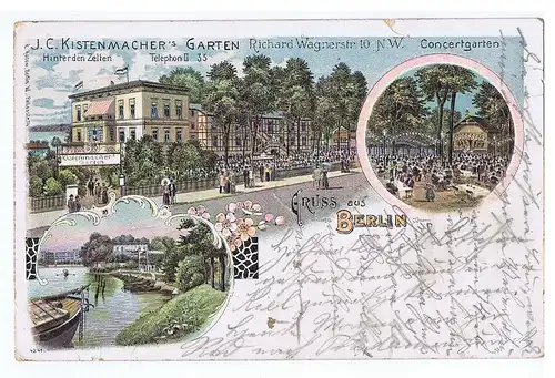 Litho,Gruß aus Berlin gel.1900