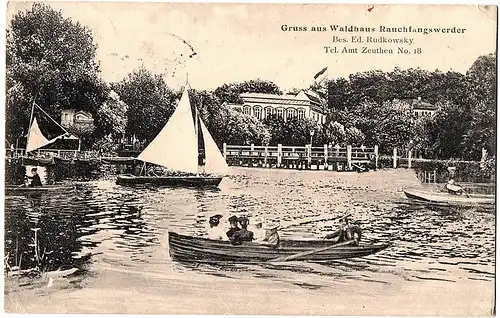 Ak Gruß aus Zeuthen gel.1908