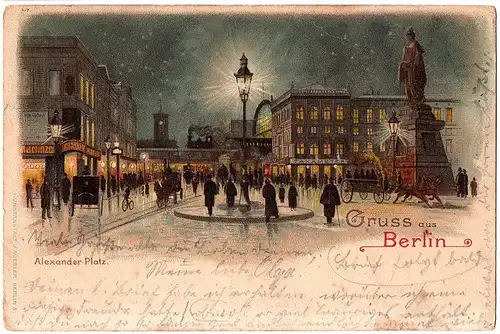 Litho Gruß aus Berlin gel.1899