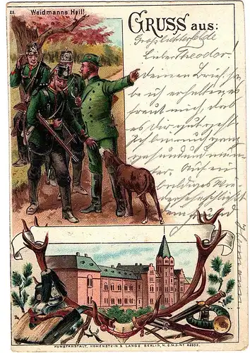 Litho Gruß aus Berlin-Lichterfelde gel.1900