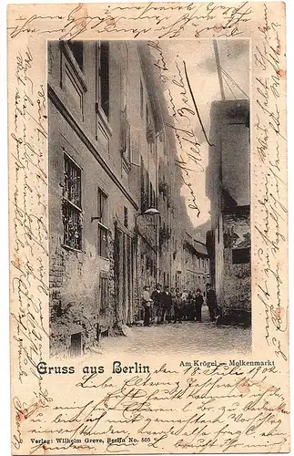 Litho Gruß aus Berlin gel.1902
