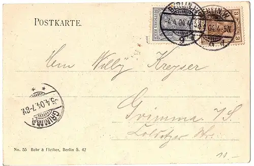 Alte AK Berlin gel.1904