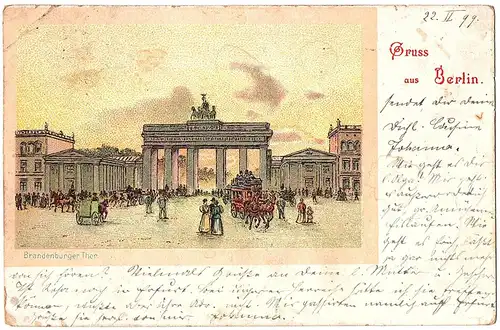 Alte AK Berlin gel.1899