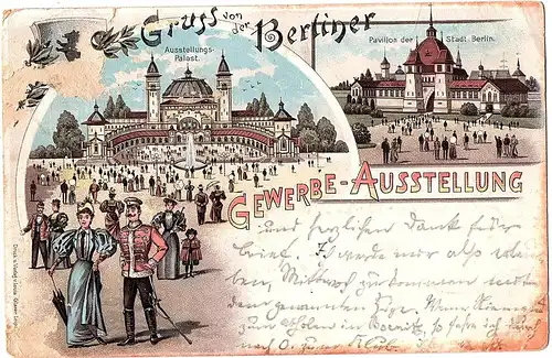 Alte AK Berlin gel.1896