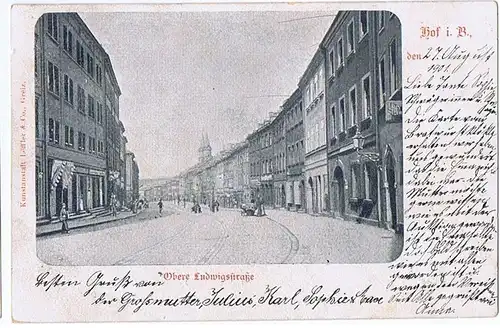 Litho,Gruß aus Hof gel.1901
