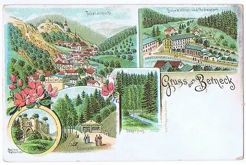 Litho,Gruß aus Bad Berneck ungel.um 1900