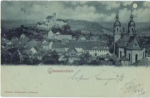 Litho,Gruß aus Gößweinstein gel.1899