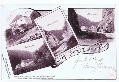 Litho Steinach/Thal Kronach gel.1901