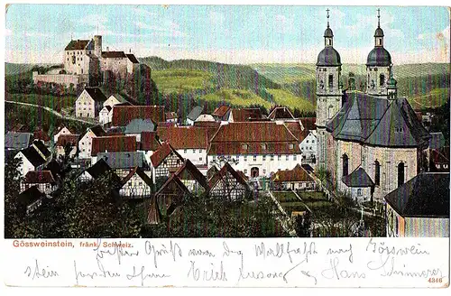 alte AK Gössweinstein gel.1908