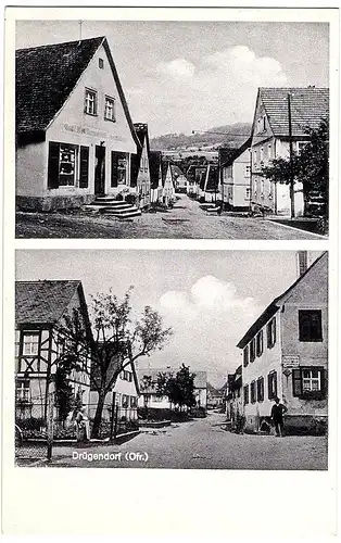 Alte AK Drügendorf Ofr, ungel.vor 45