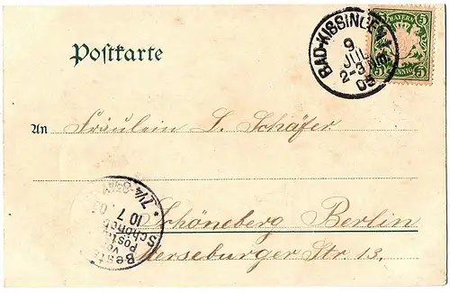 alte AK Bad Kissingen gel. 1909