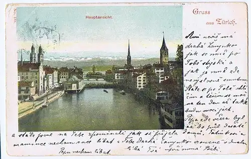 Gruß aus Zürich gel.1900