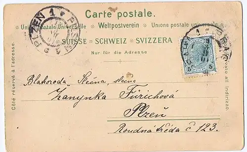 Gruß aus Zürich gel.1900