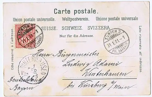 Gruß aus Zürich gel.1901