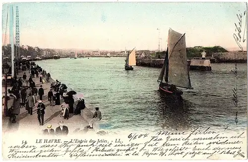 	Alte Ansichtskarte Frankreich gel.1904