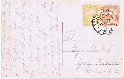 	Alte Ansichtskarte Litho Ungarn gel.1905