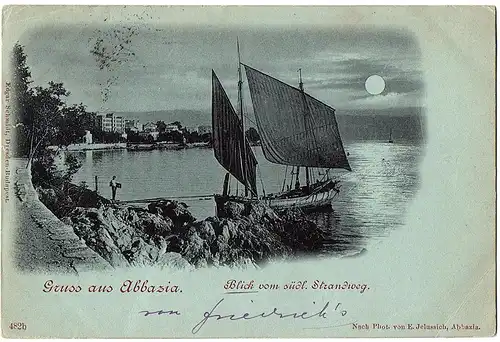 Alte Ansichtskarte Litho Italien gel.1898