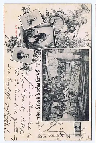 Alte Ansichtskarte Litho Österreich gel.1906