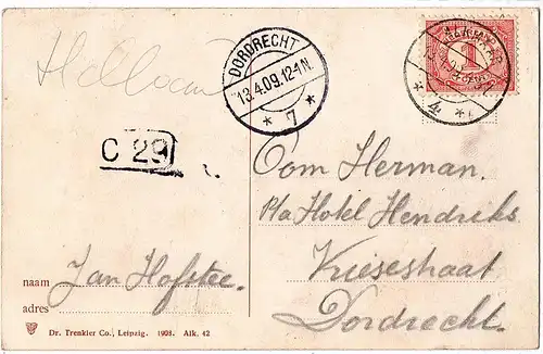 Alte Ansichtskarte Niederlande gel.1909