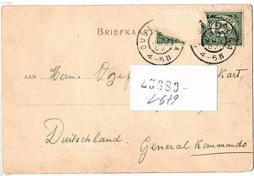 Alte Ansichtskarte Niederlande gel.1907