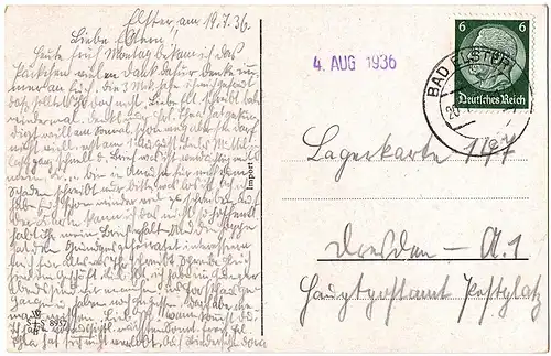 	Alte Scherzkarte gel.1936
