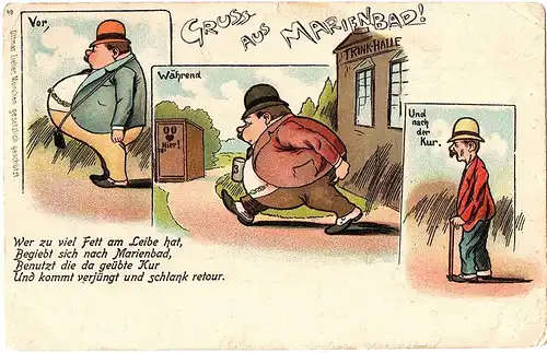 	Alte Scherzkarte gel.1904