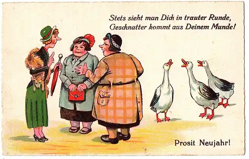 	Alte Scherzkarte ungel. um 1920