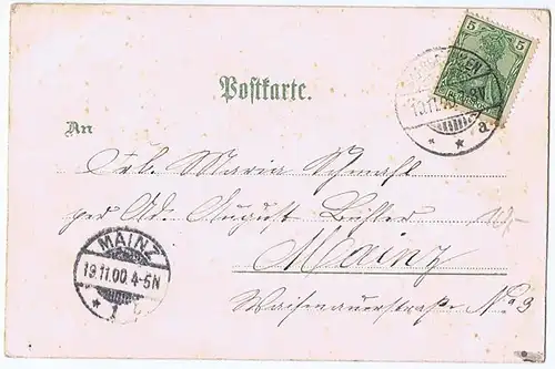 alte Ansichtskarte Litho Saarland gel.1900