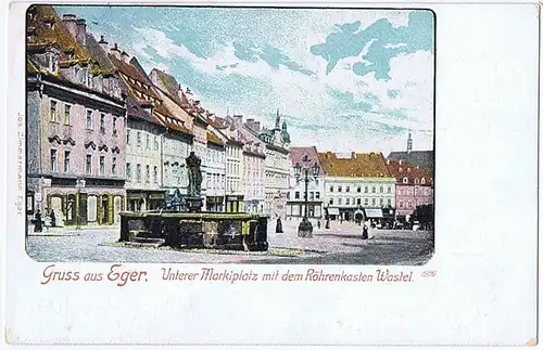 alte Ansichtskarte Gruss aus Eger gel.1914