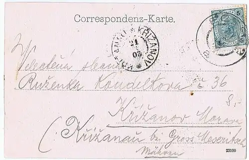 	alte Ansichtskarte Gruss aus Eger gel.1903