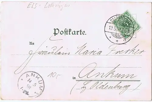 alte Ansichtskarte Gruss aus Metz gel.1898