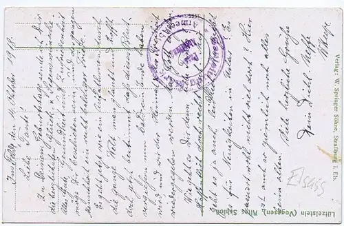 alte Ansichtskarte  Lützelstein gel.1918