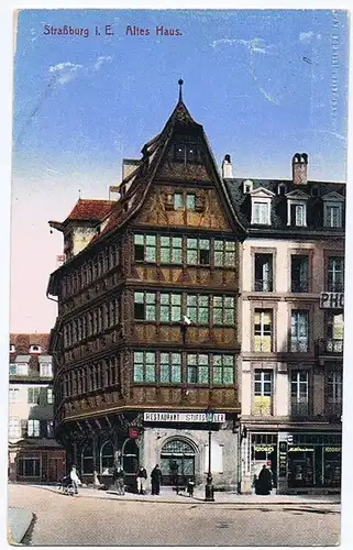 alte Ansichtskarte Strassburg gel.1915